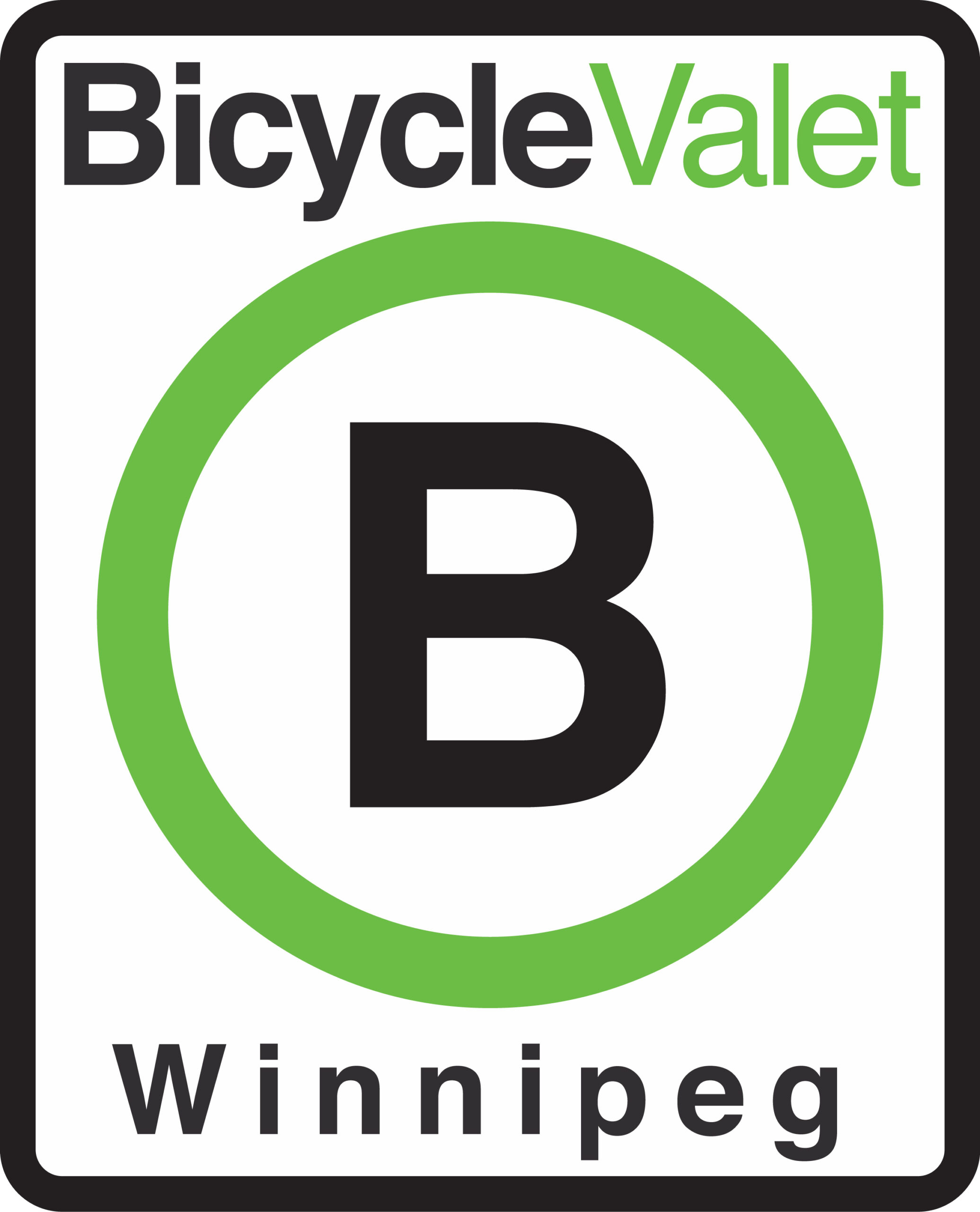 Bicycle Valet Winnipeg Vertical Logo